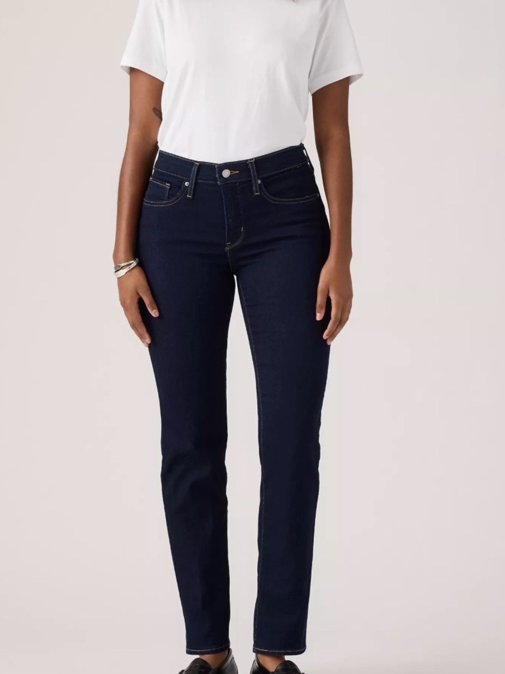 Levi’s Women's Dark Blue High-Rise Straight Jeans